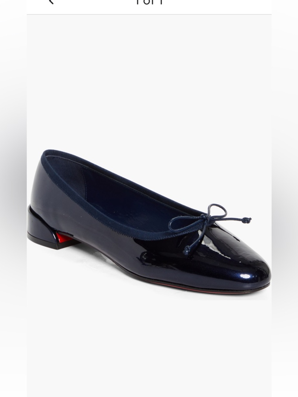 Christian Louboutin Sweet Jane Navy Blue Metallic Ballet Shoes SIze 35